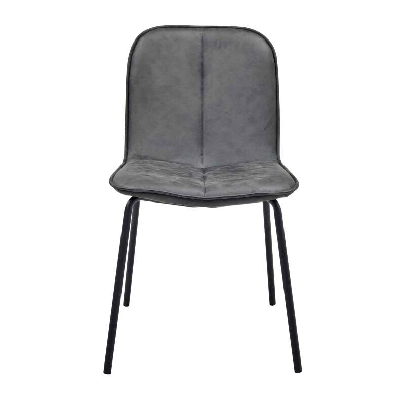 Lote de 2 sillas de metal y textil revestido (3/6)