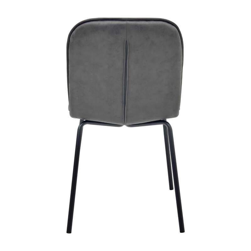 Lote de 2 sillas de metal y textil revestido (4/6)