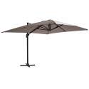 Sombrilla colgante reclinable rectangular 4 x 3 m, mástil rotativo 360°