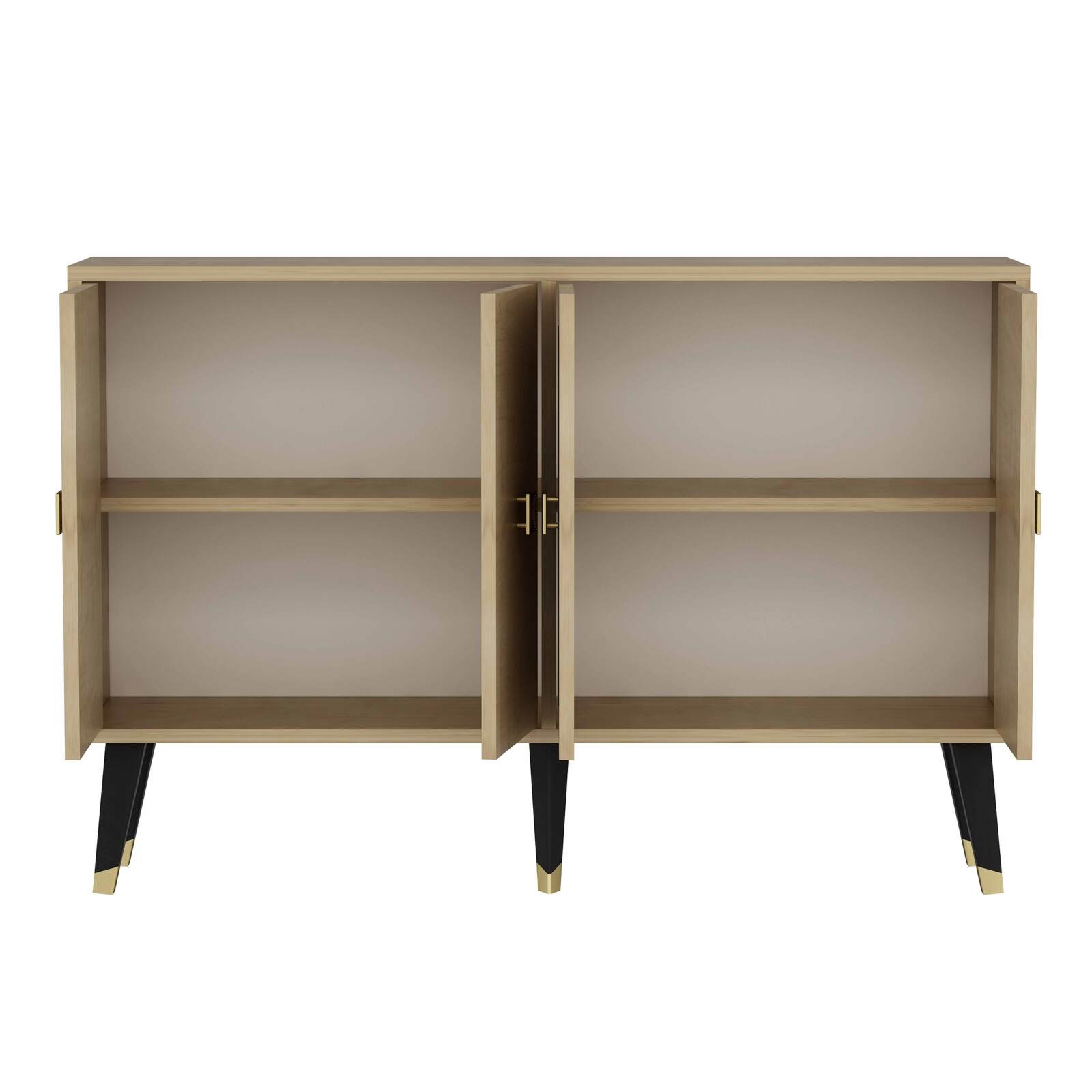 Aparador de 2 puertas en melamina imitación madera FSC®