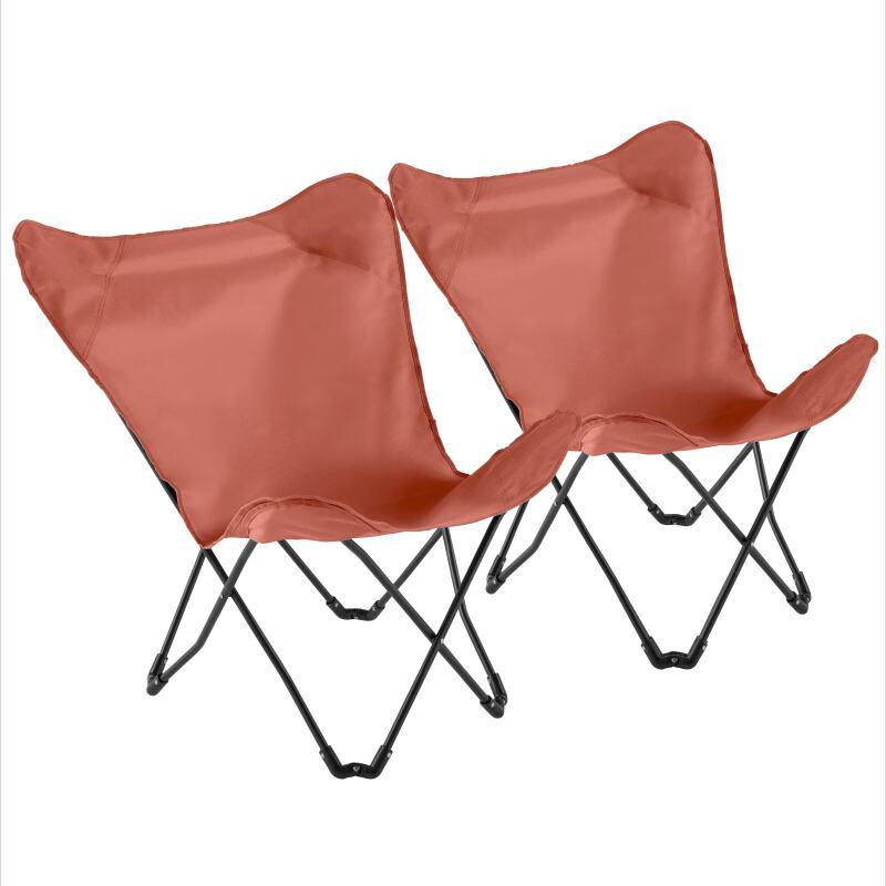 Juego de 2 sillas mariposa plegables
