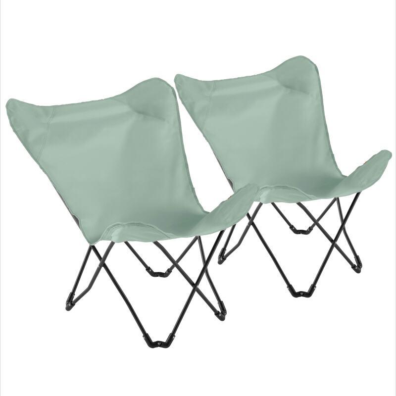 Juego de 2 sillas mariposa plegables