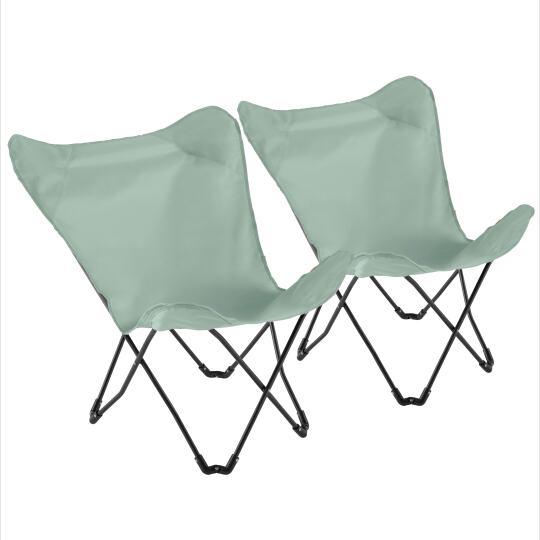 Juego de 2 sillas mariposa plegables | Oviala