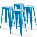 Conjunto de 4 taburetes de bar brillantes