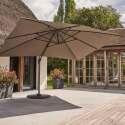 Sombrilla colgante reclinable rectangular 4 x 3 m, mástil rotativo 360°