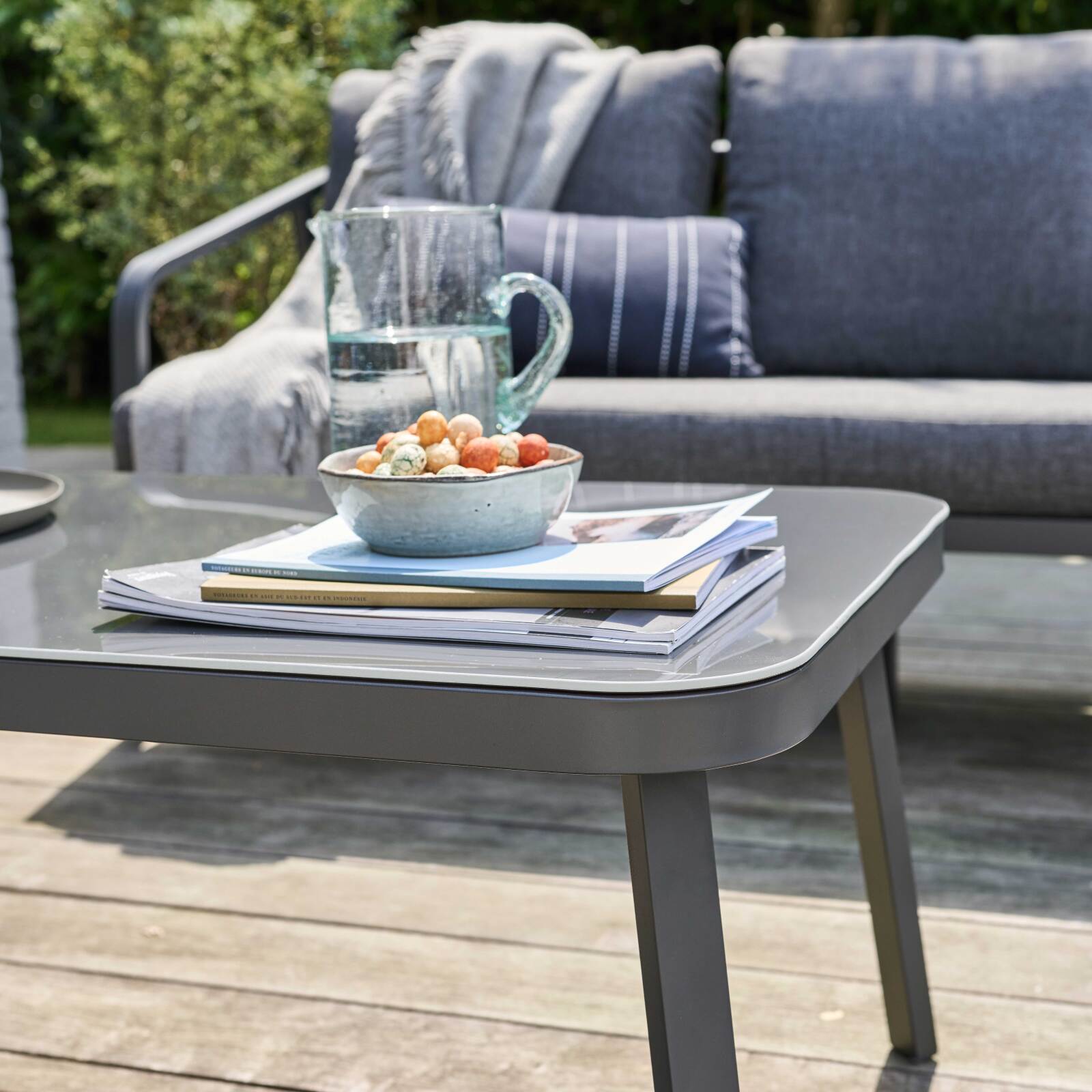 Conjunto de muebles de jardín de aluminio de 5 plazas