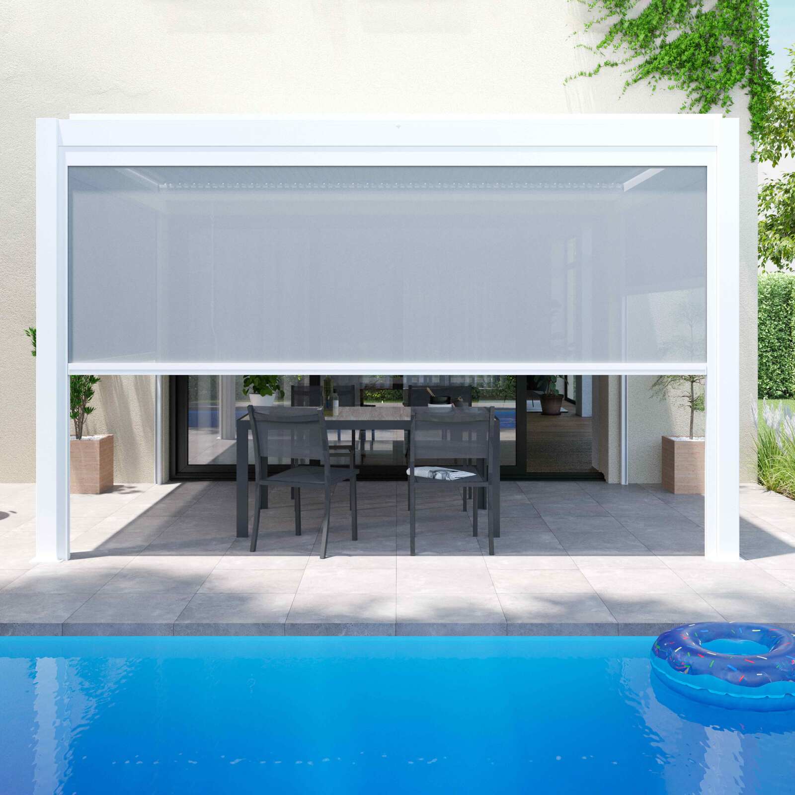 Toldo para pérgola bioclimática KAVALA y THEBES