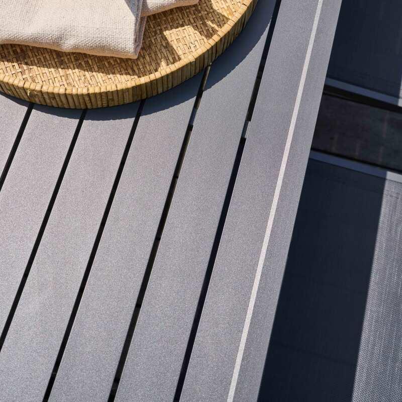 Mesa de jardín extensible rectangular (180/240 x 90 x 76 cm) en aluminio