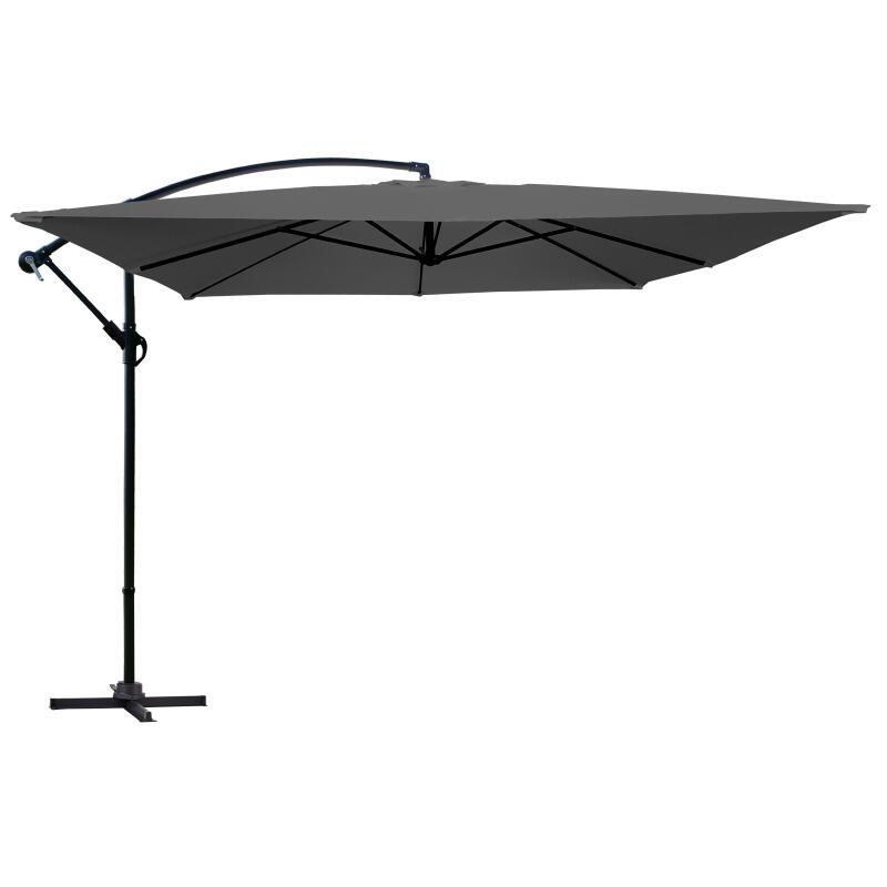 Sombrilla colgante reclinable y cuadrada 3 x 3 m