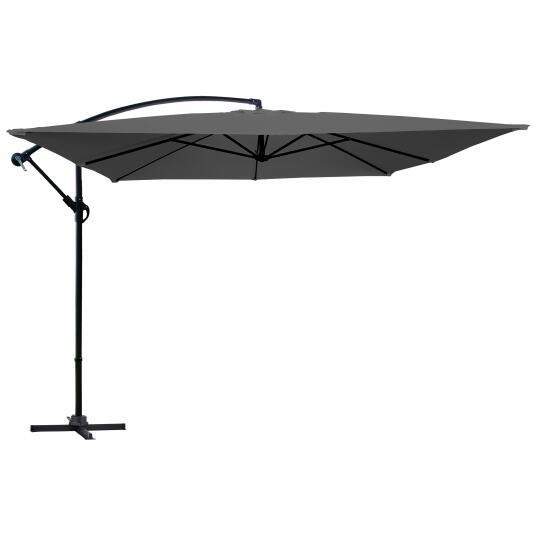 Parasol excéntrico 3x3 m cuadrado | Oviala