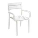 Silla de terraza con reposabrazos de aluminio
