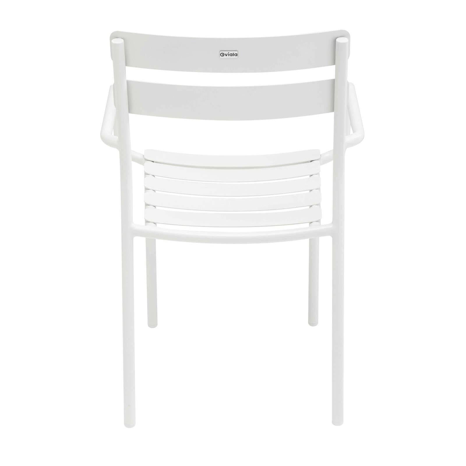 Silla de terraza con reposabrazos de aluminio