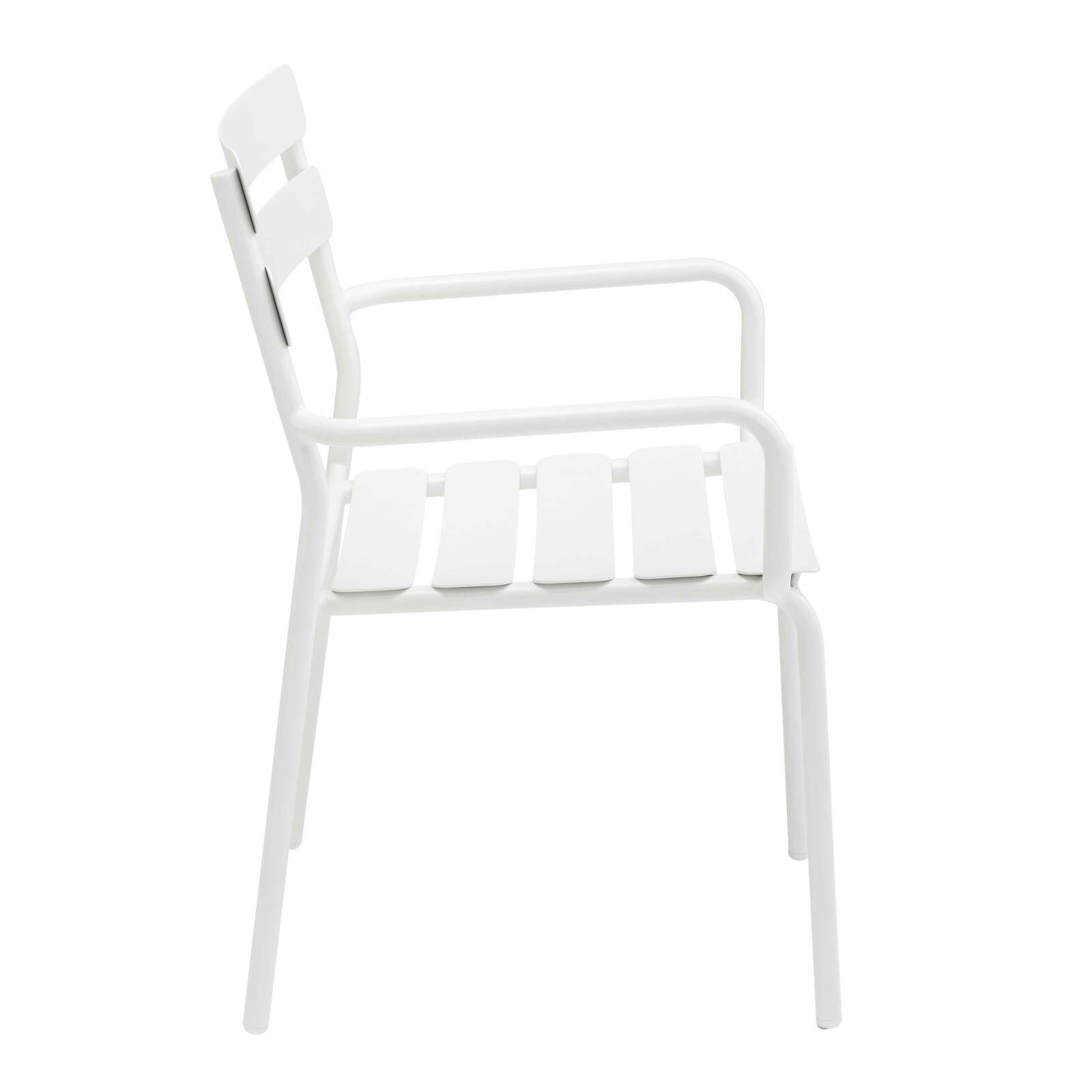 Silla de terraza con reposabrazos de aluminio