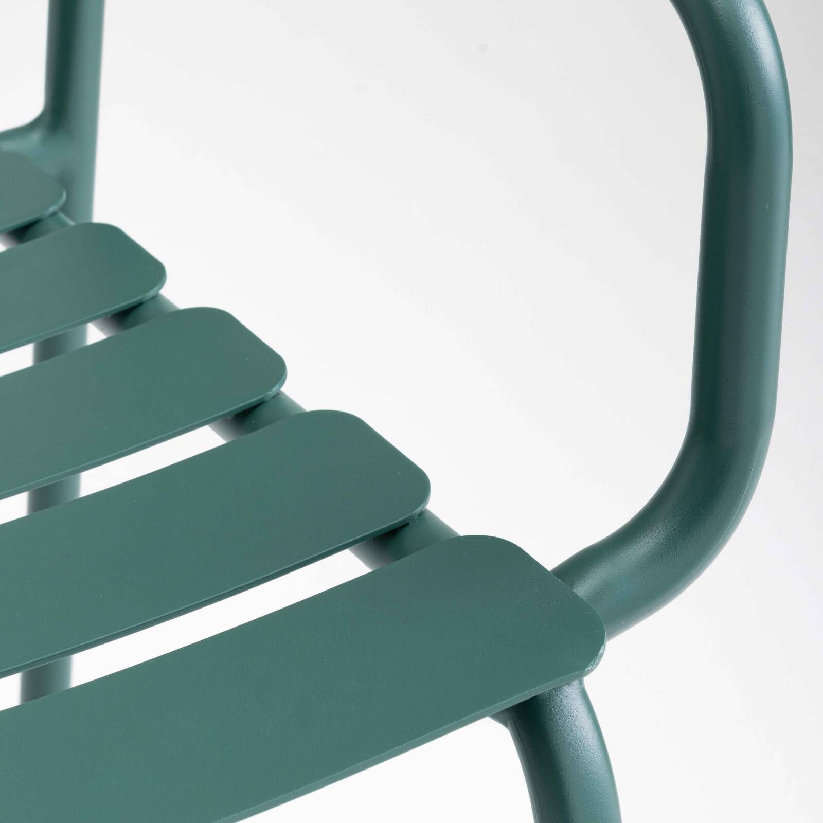 Silla de terraza con reposabrazos de aluminio