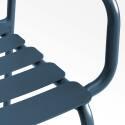 Silla de terraza con reposabrazos de aluminio