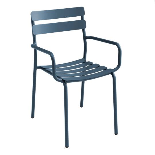 Silla de jardín de aluminio con reposabrazos | Oviala