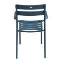 Silla de terraza con reposabrazos de aluminio