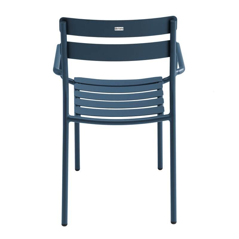 Silla de terraza con reposabrazos de aluminio (4/7)