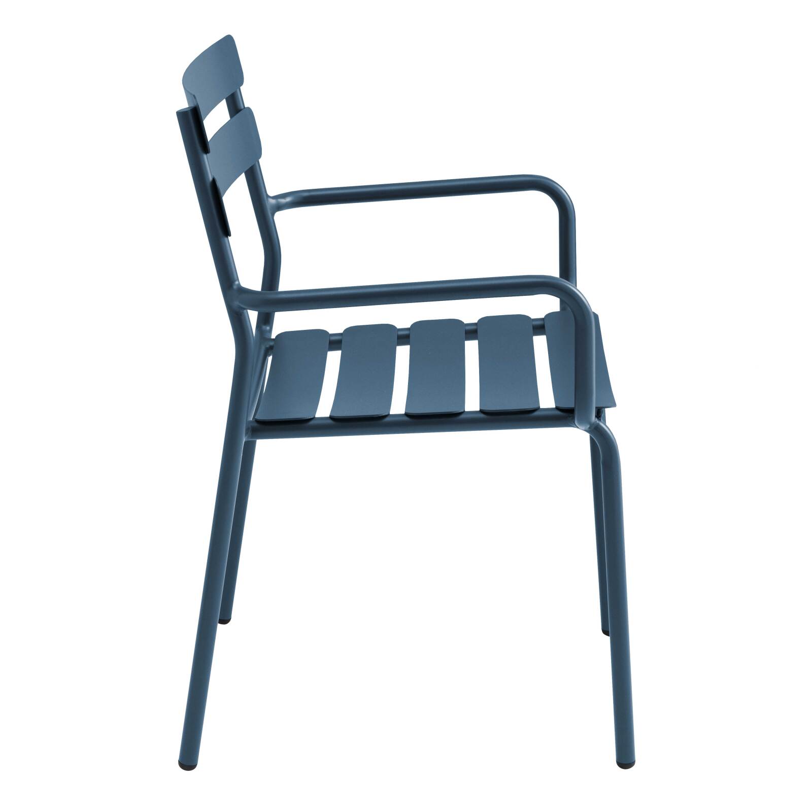 Silla de terraza con reposabrazos de aluminio