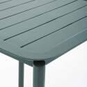 Mesa cuadrada apilable de aluminio para terraza 70 x 70 cm