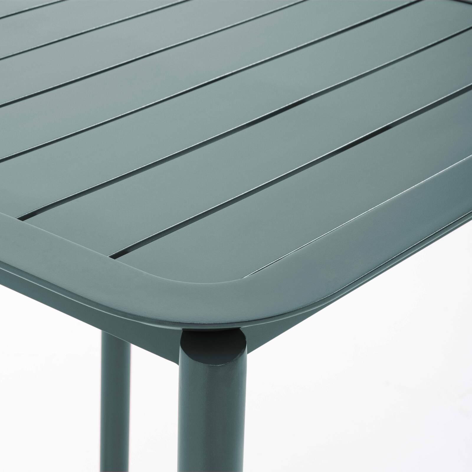 Mesa cuadrada apilable de aluminio para terraza 70 x 70 cm