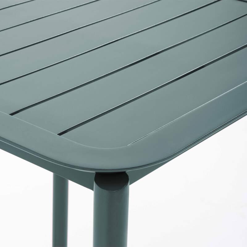 Mesa cuadrada apilable de aluminio para terraza 70 x 70 cm (5/7)