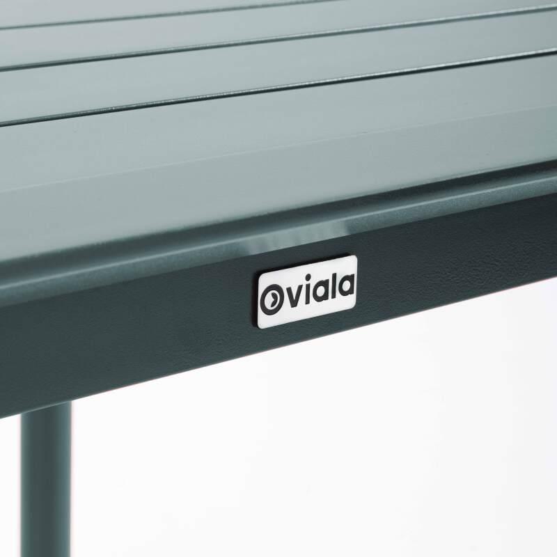 Mesa cuadrada apilable de aluminio para terraza 70 x 70 cm (6/7)