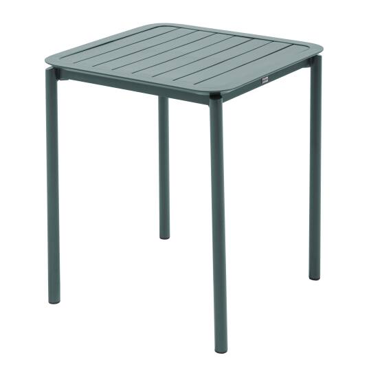 Mesa cuadrada apilable de aluminio para terraza 70 x 70 cm