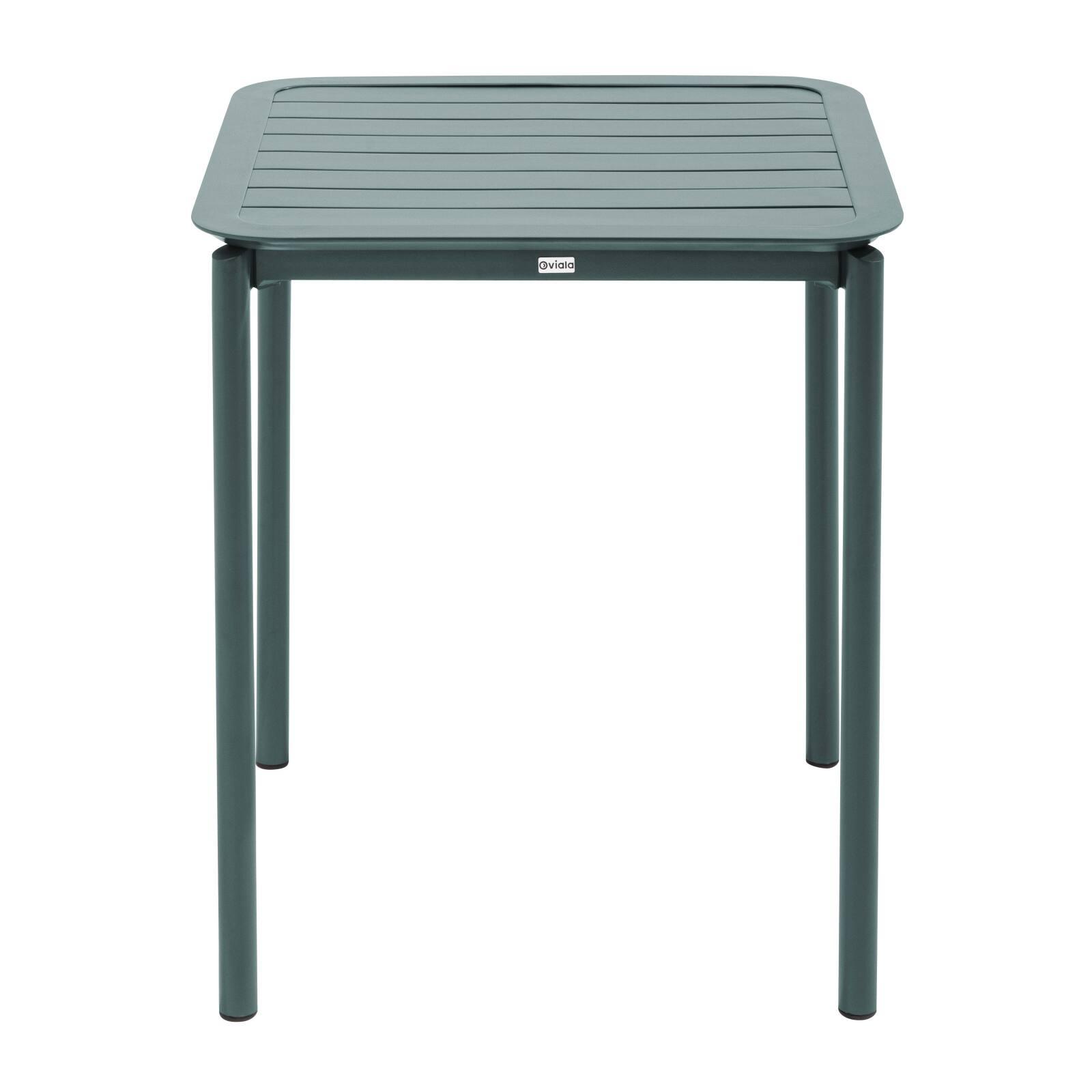 Mesa cuadrada apilable de aluminio para terraza 70 x 70 cm