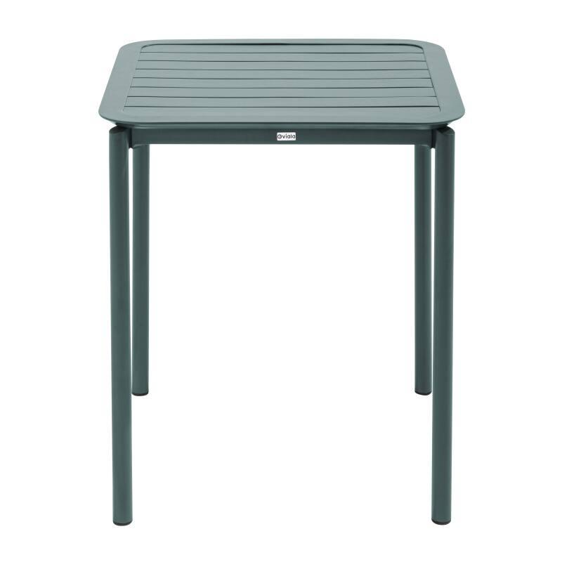 Mesa cuadrada apilable de aluminio para terraza 70 x 70 cm (4/7)