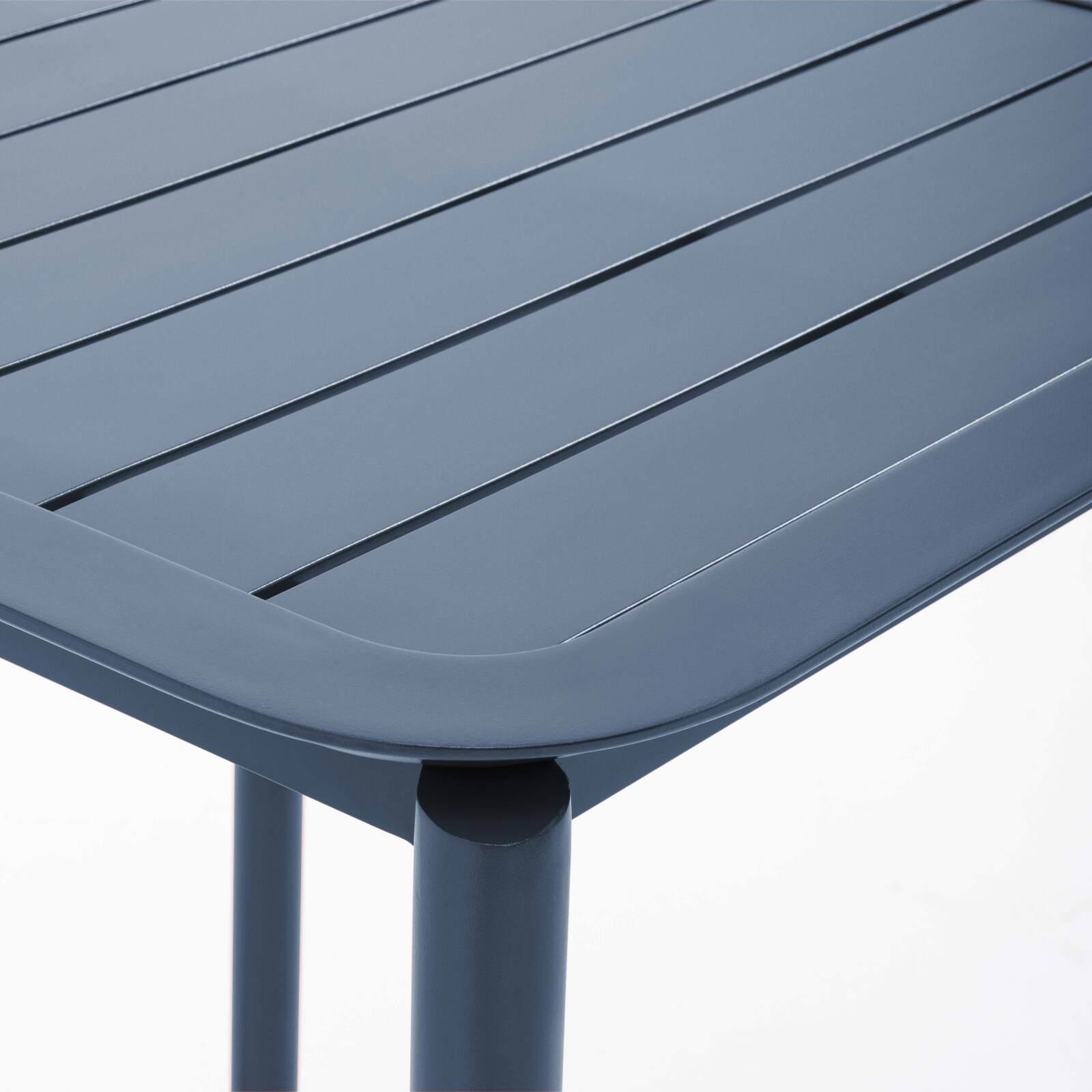 Mesa cuadrada apilable de aluminio para terraza 70 x 70 cm