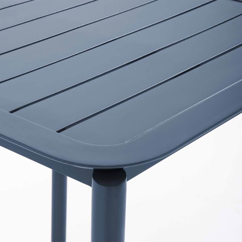 Mesa cuadrada apilable de aluminio para terraza 70 x 70 cm (5/7)