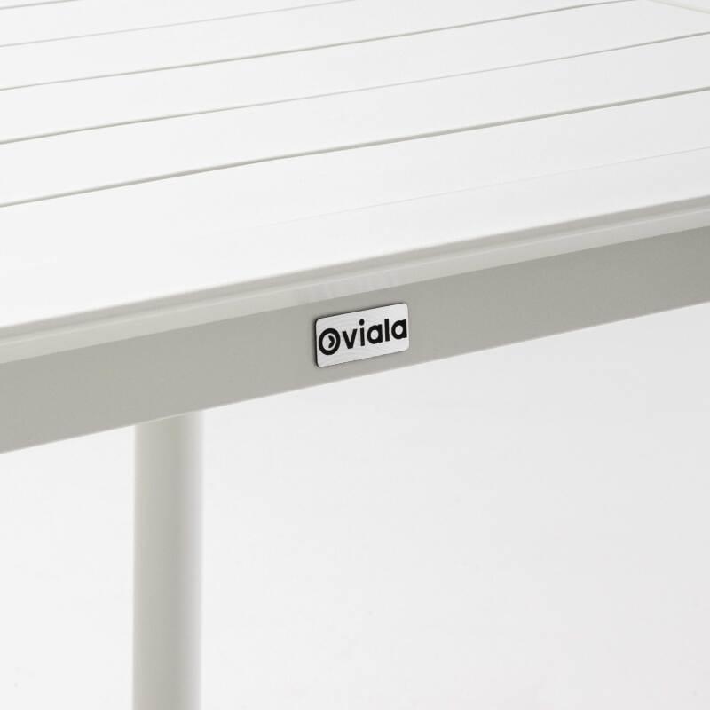 Mesa cuadrada apilable de aluminio para terraza 70 x 70 cm (6/7)