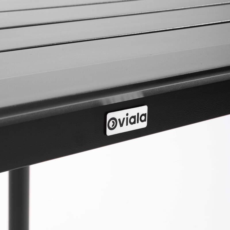 Mesa cuadrada apilable de aluminio para terraza 70 x 70 cm