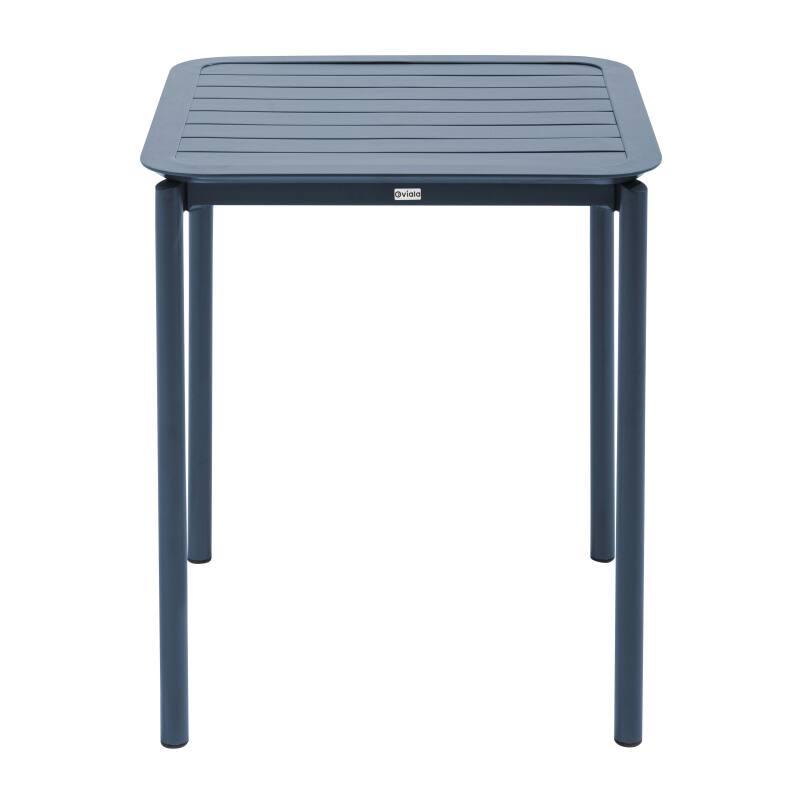 Mesa cuadrada apilable de aluminio para terraza 70 x 70 cm (4/7)
