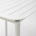 Mesa cuadrada apilable de aluminio para terraza 70 x 70 cm