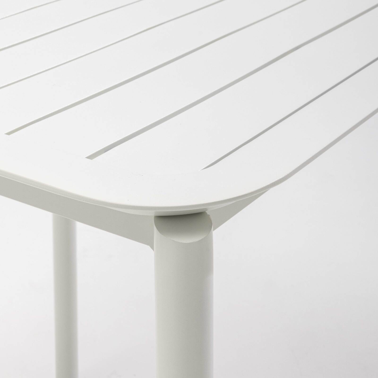 Mesa cuadrada apilable de aluminio para terraza 70 x 70 cm