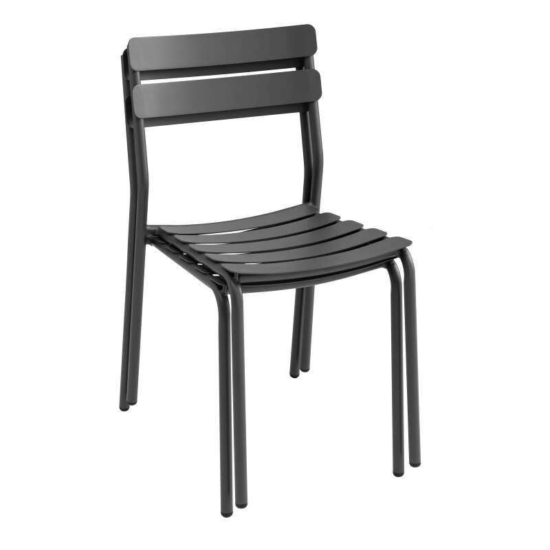 Mesa de terraza cuadrada 70 x 70 cm y 2 sillas de aluminio