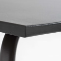 Mesa de jardín rectangular 180 x 90 cm y 8 sillas de metal apilables con reposabrazos