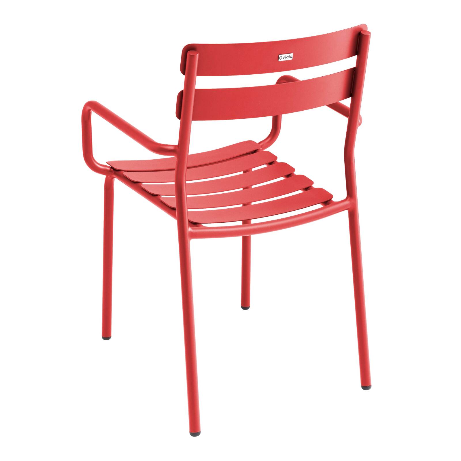 Silla de terraza con reposabrazos de aluminio