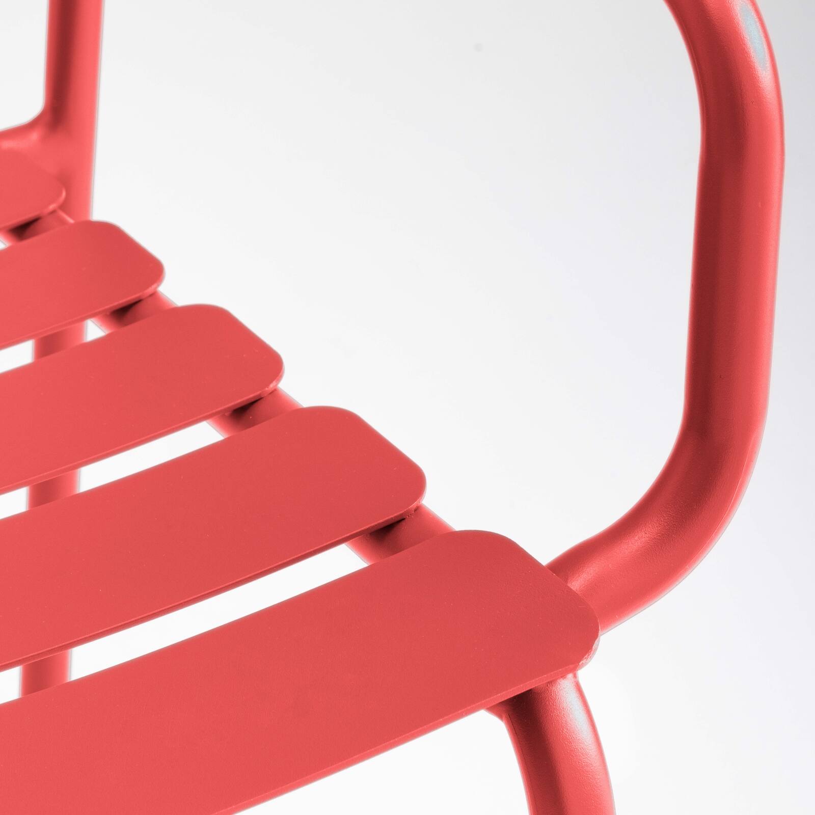 Silla de terraza con reposabrazos de aluminio