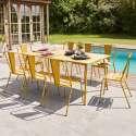 Mesa de jardín de metal 180x90 cm y 8 sillas - Lifestyle
