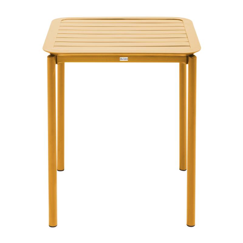 Mesa cuadrada apilable de aluminio para terraza 70 x 70 cm (4/7)