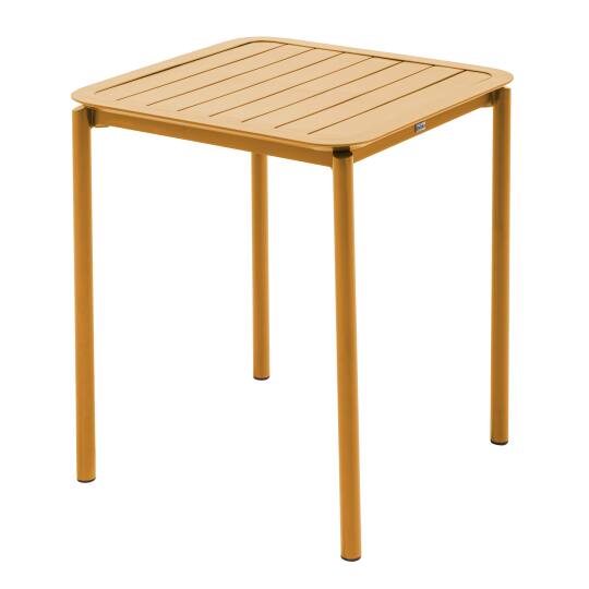 Mesa cuadrada apilable de aluminio para terraza 70 x 70 cm | Oviala