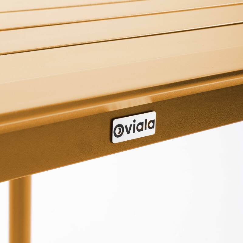 Mesa cuadrada apilable de aluminio para terraza 70 x 70 cm (6/7)