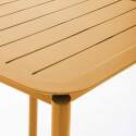 Mesa cuadrada apilable de aluminio para terraza 70 x 70 cm