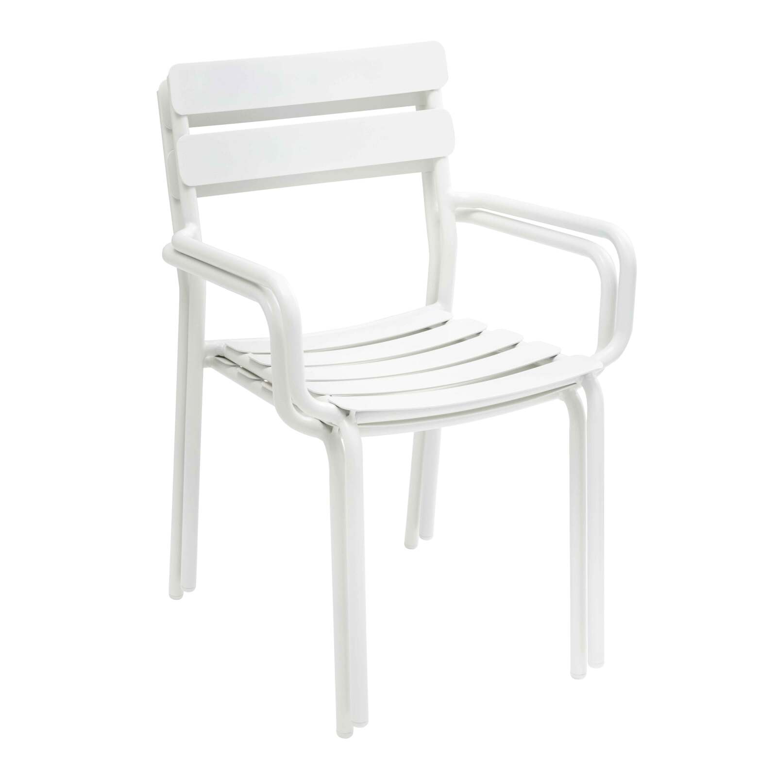 Mesa de patio cuadrada de 70 x 70 cm y 4 sillas con reposabrazos de aluminio