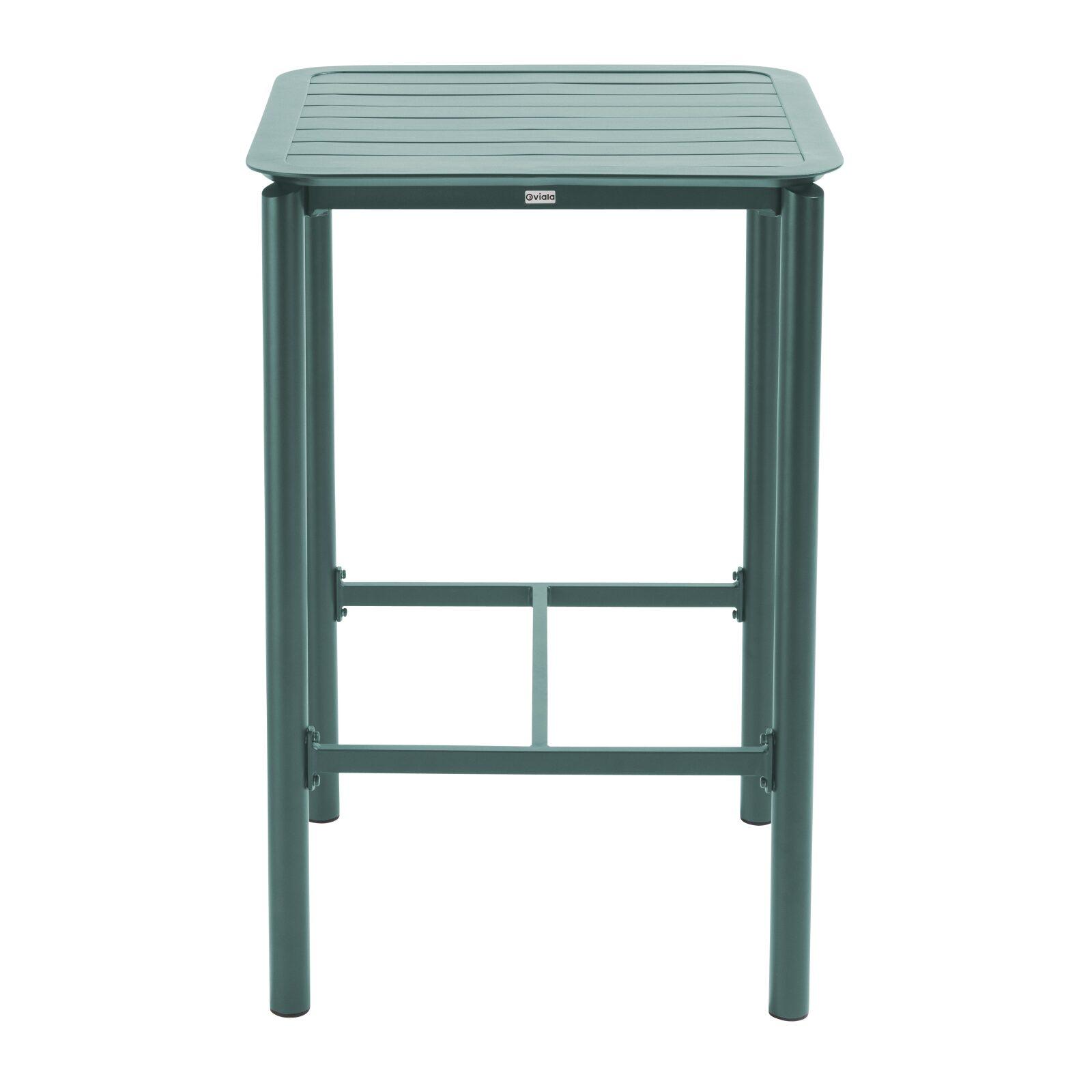 Mesa cuadrada de terraza y 2 sillas de aluminio