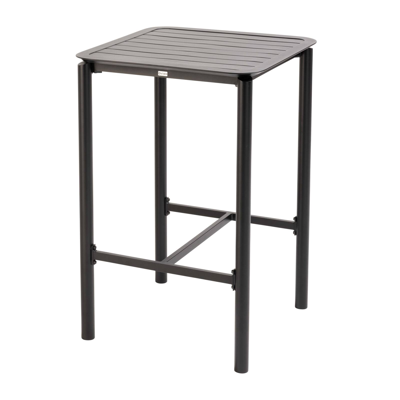 Mesa cuadrada de terraza y 2 sillas de aluminio