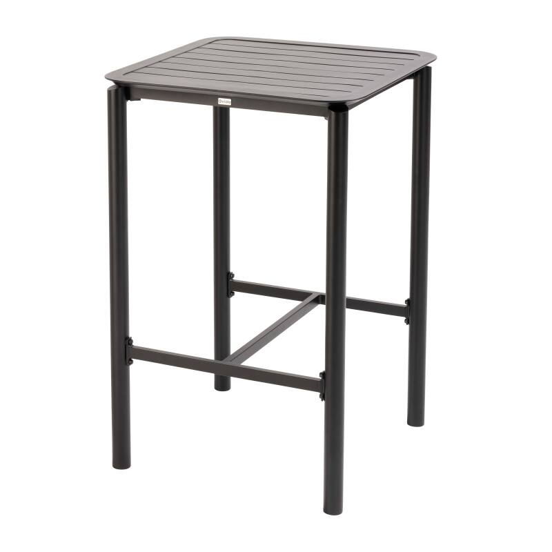 Mesa cuadrada de terraza y 2 sillas de aluminio